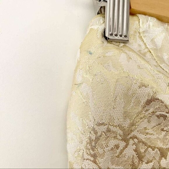 NEW Forever 21 Gold Floral Foil Strapless Mini Dress - Picture 2 of 7